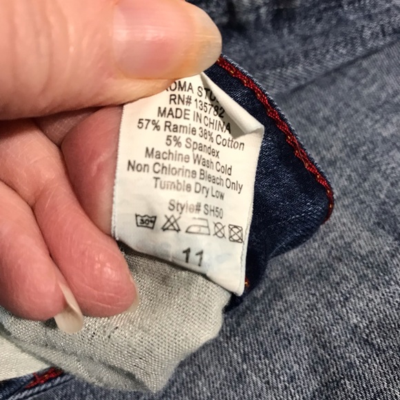 Women’s Roma Studio High Rise Juniors Blue Denim Jean Shorts Size 11 - Picture 4 of 6